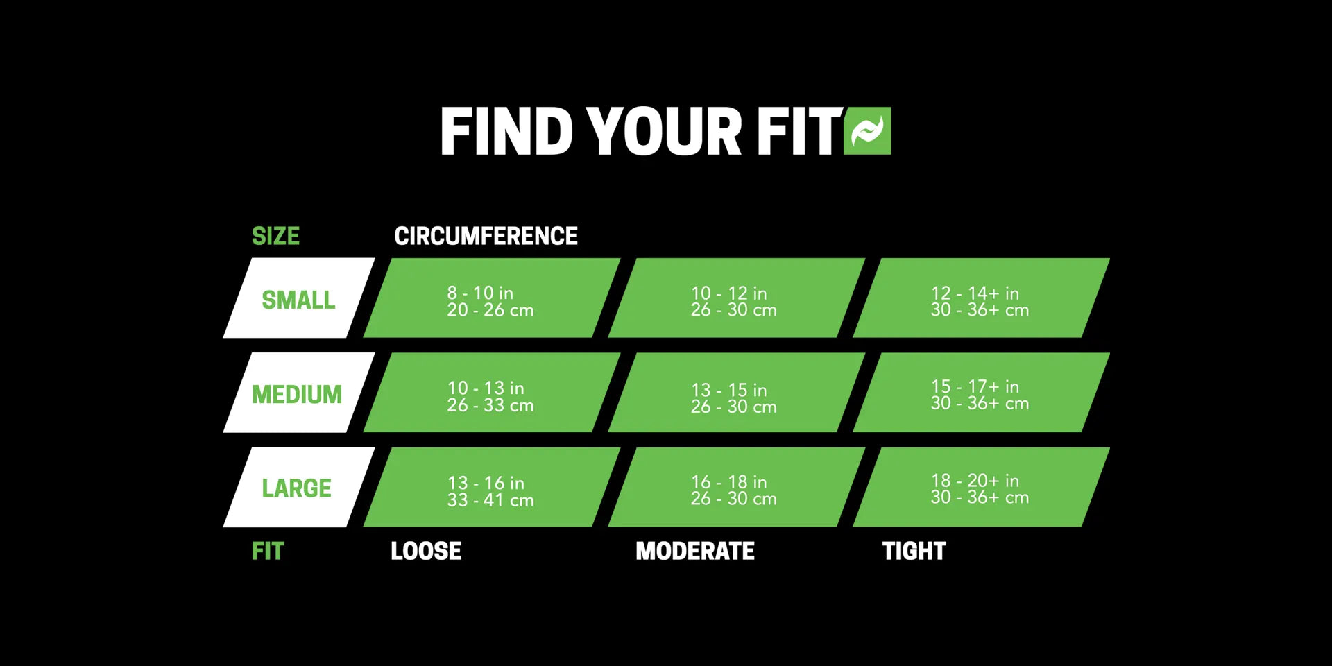 Revamp Sizing Chart